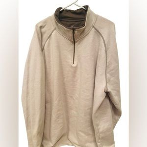 RedHead cream men’s size 2XL fleece quarter zip pullover ; extra soft sweatshirt